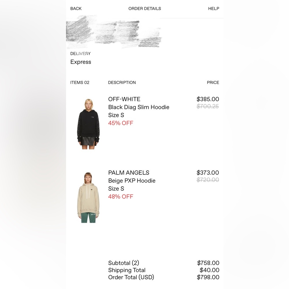 Palm Angels Beige Hoodie Size S